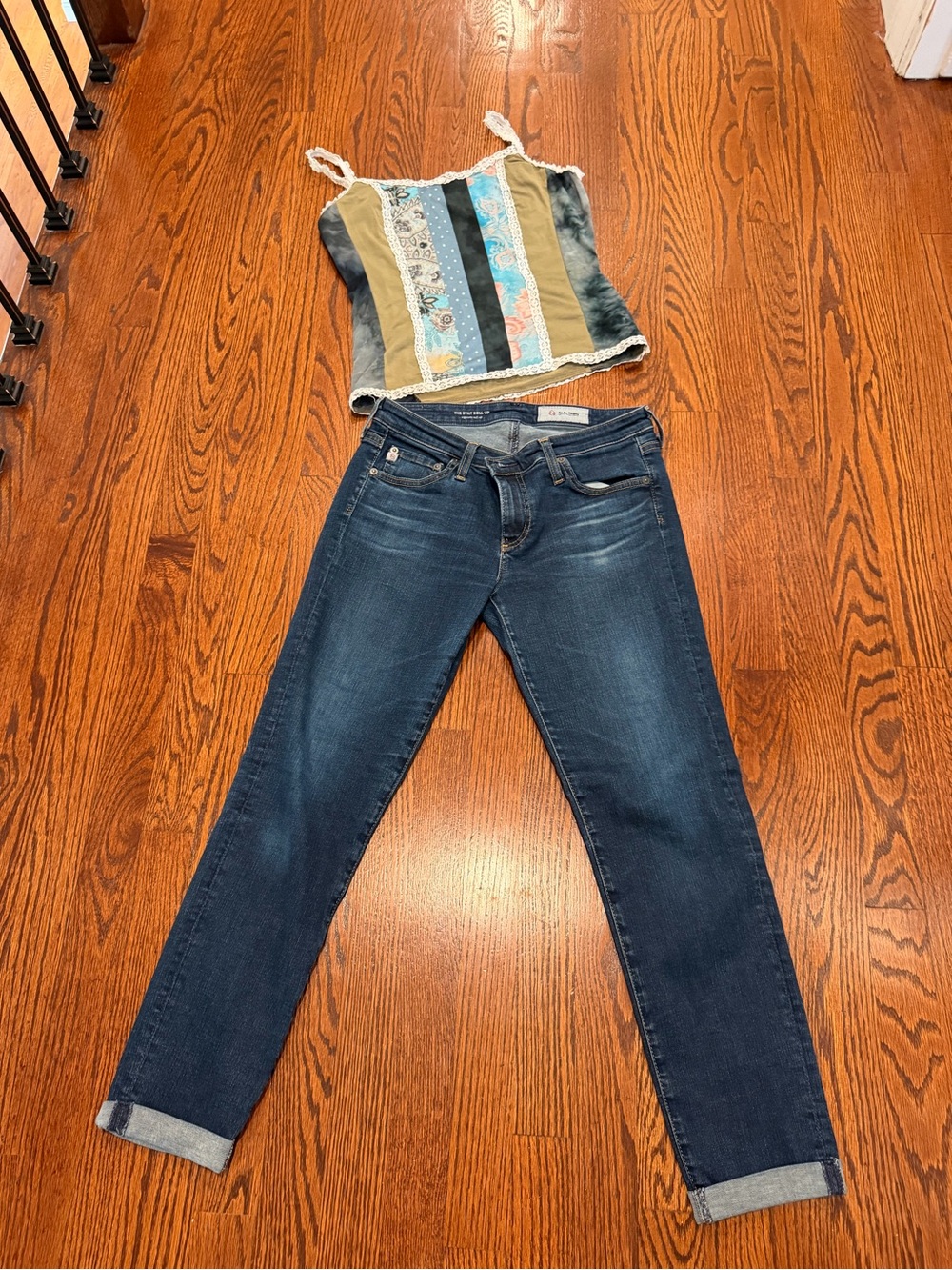AG Adriano Goldschmied stilt roll up Dark Blue  Jeans sz 28